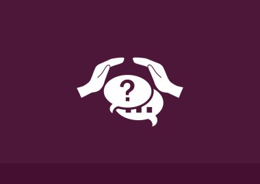 Eller simgesini baloncuklarla diyalog