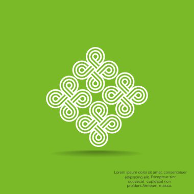 Eğrisi simetrik şekiller desen