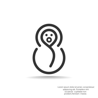 Basit çizgiler bebek bebek simge