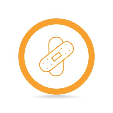 Bandaj sıva basit web simgesi