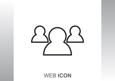 Grup insanlar basit web simgesi