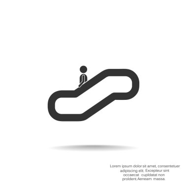 Adam yürüyen merdiven bilgi işareti