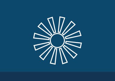 Güneş ışınları basit simgesiyle