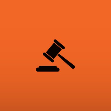 Açık artırma çekiç basit web simgesi