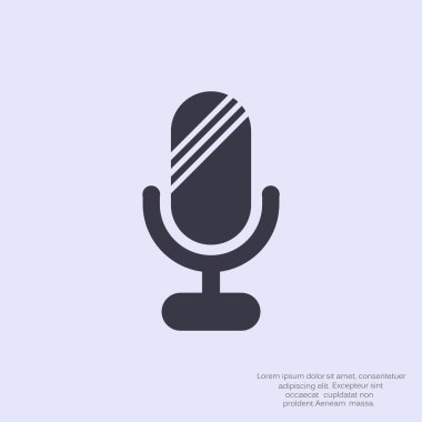 Basit mikrofon web simgesi