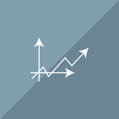 Grafik simgesi üzerinde Eğri ok