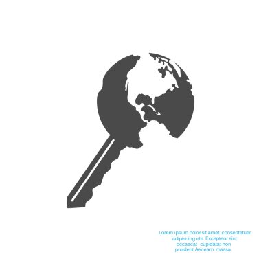 Dünya web simgesi anahtarı