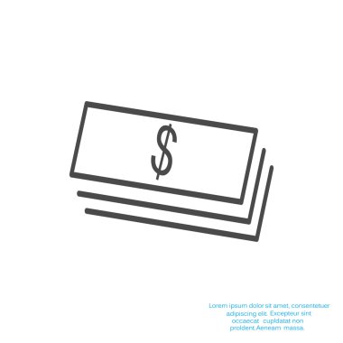 Dolar web simgesi yığını