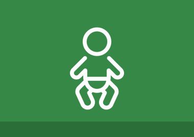 Basit çizgiler bebek bebek simge