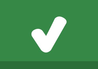 Chek işareti ile kene simgesi