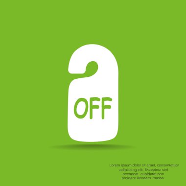 Etiket asılı üzerinde yazıt