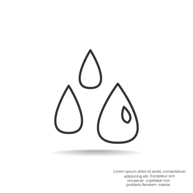 Sıvı damlacıkları basit web simgesi