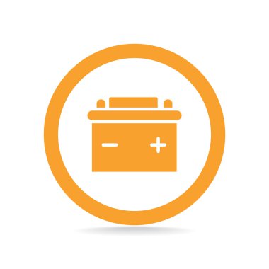 Basit araba pil web simgesi