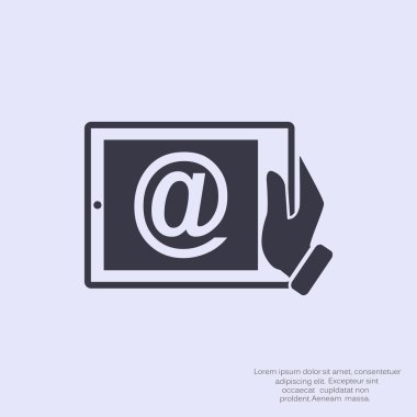 Dijital tablet basit web simgesi