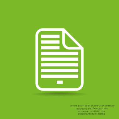 Belge dosya basit web simgesi