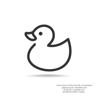 Oyuncak ördek yavrusu anahat web simgesi
