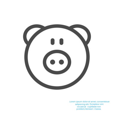 Domuz kafa basit web simgesi