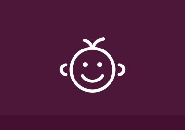 Mutlu bir çocuk yüzü doodle