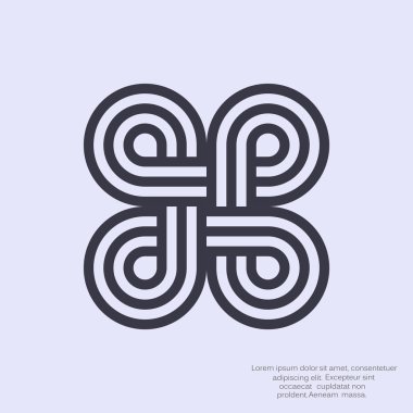 Eğrisi simetrik şekiller desen