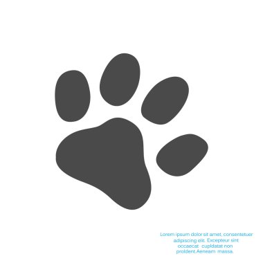 Köpek pençe parça basit simgesi