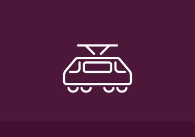 Basit tramvay web simgesi