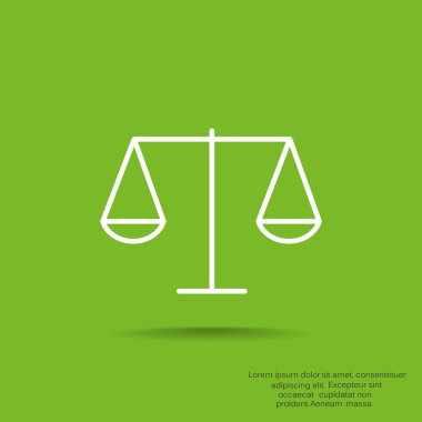 Adalet basit web simgesi ölçekleri