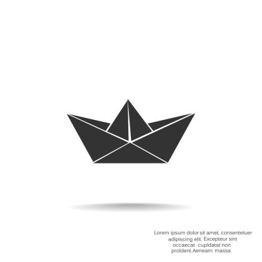 Kağıt gemi simpe web simgesi