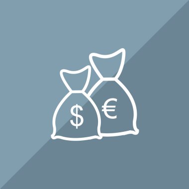 Carrency sembolleri ile para çanta