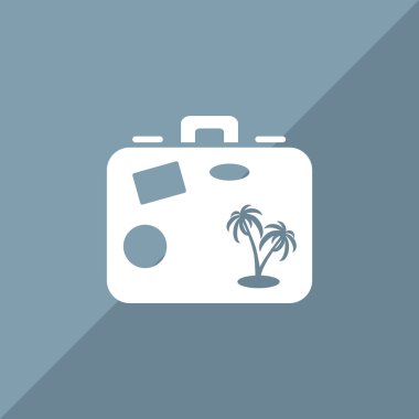 Turist bavul basit web simgesi