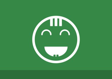 Mutlu bir çocuk yüzü doodle