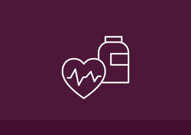 Kardiyoloji tıp basit web simgesi