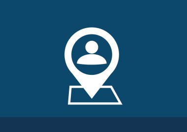 İnsan konum işaretçisi basit simgesine