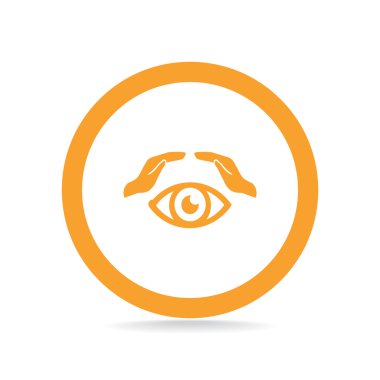 İnsan göz ve ellerini web simgesi