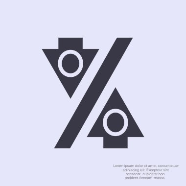 Yüzde işareti ile okları