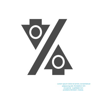 Yüzde işareti ile okları