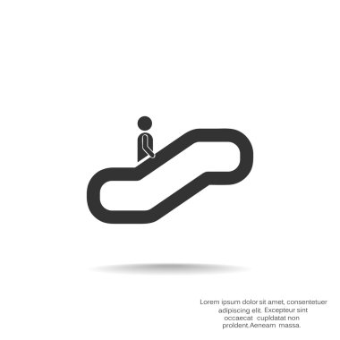 Adam yürüyen merdiven bilgi işareti