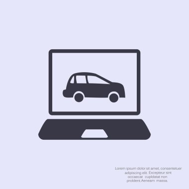 Dizüstü ekran araba ile
