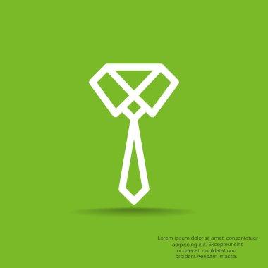 Düğümlü kravat basit web simgesi