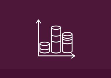 Sütunlar basit web simgesi ile grafik