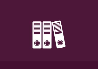 Belge klasörleri basit simgesi