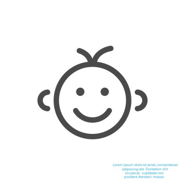 Mutlu bir çocuk yüzü doodle