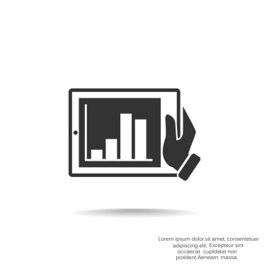 Dijital tablet basit web simgesi