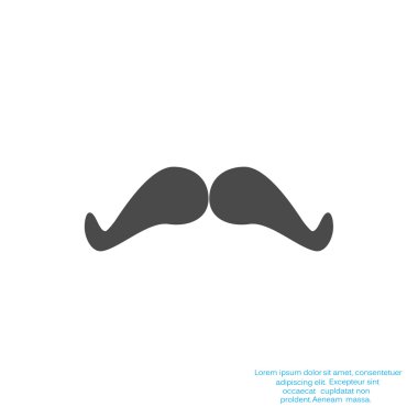 Doodle bıyık basit web simgesi