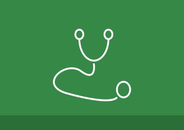 Stetoskop basit web simgesi