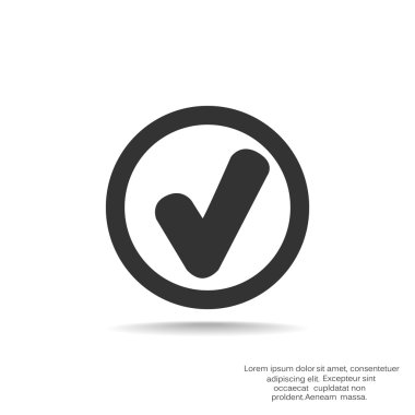 Chek işareti ile kene simgesi