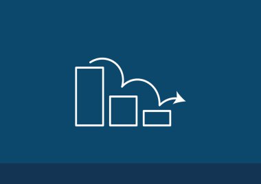 Grafik simgesi üzerinde Eğri ok