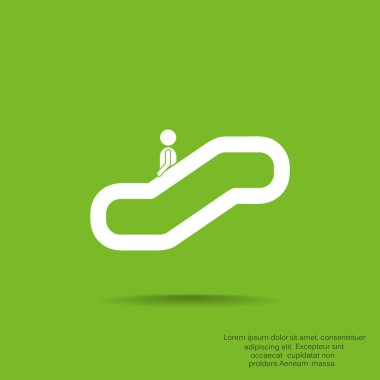 Adam yürüyen merdiven bilgi işareti