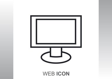 Boş monitör ekran web simgesi