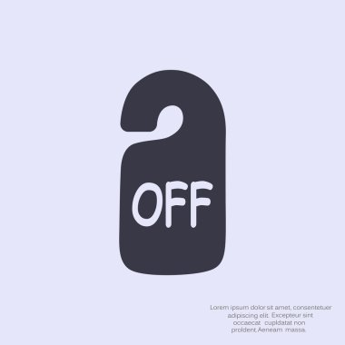 Etiket asılı üzerinde yazıt