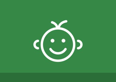 Mutlu bir çocuk yüzü doodle